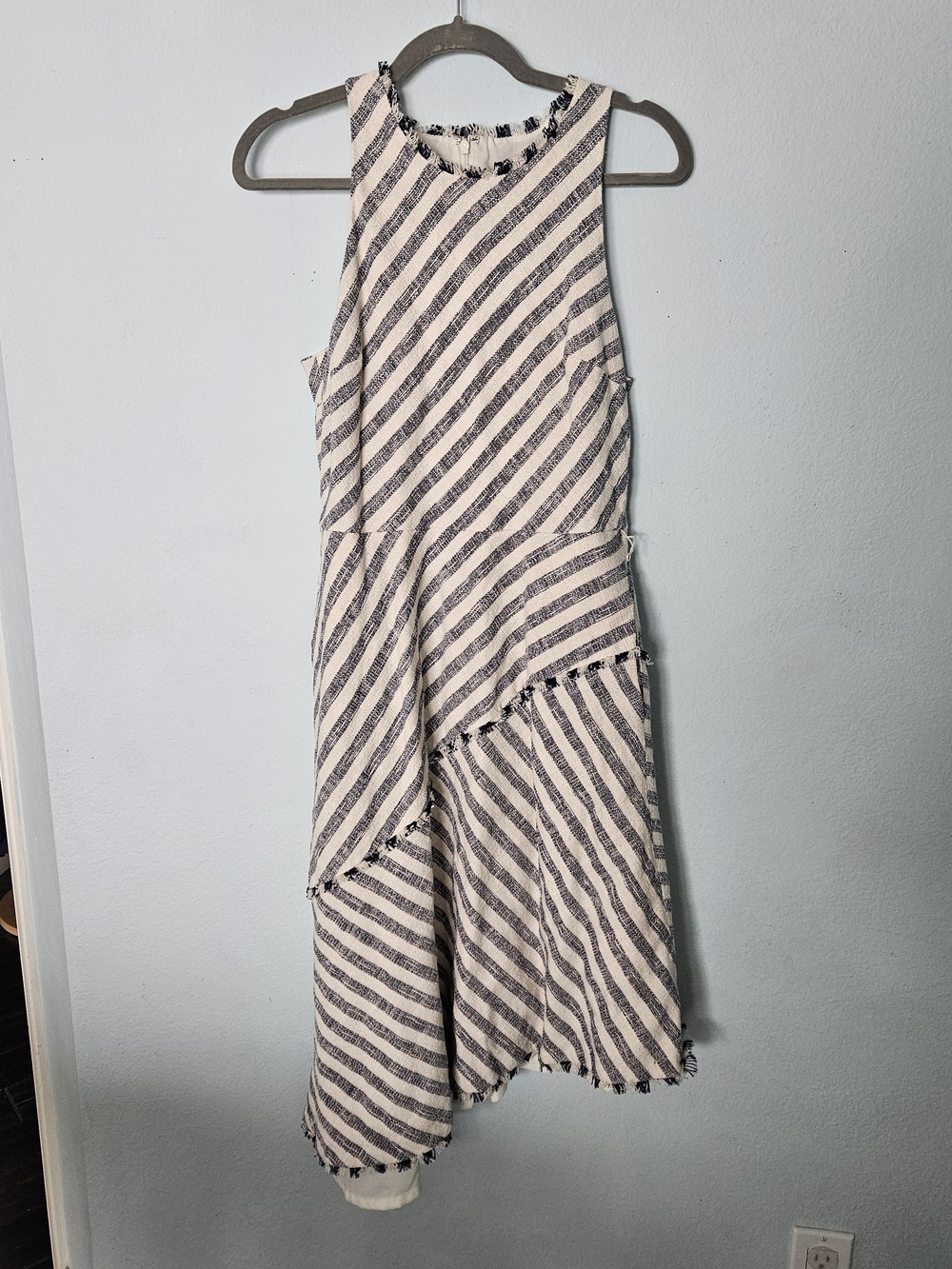 Banana Republic Sleeveless Striped Midi Dress in Beige and Navy 12
